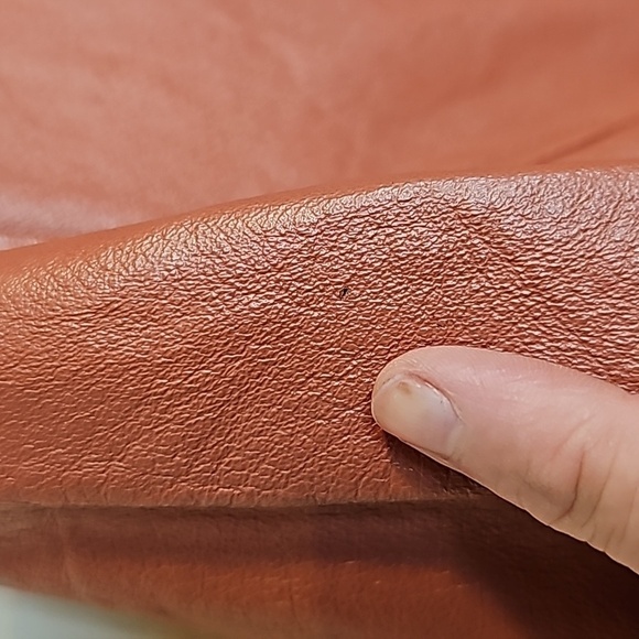 Vintage Leather Button Down Terracotta Rust Jacket 90s - Picture 6 of 6